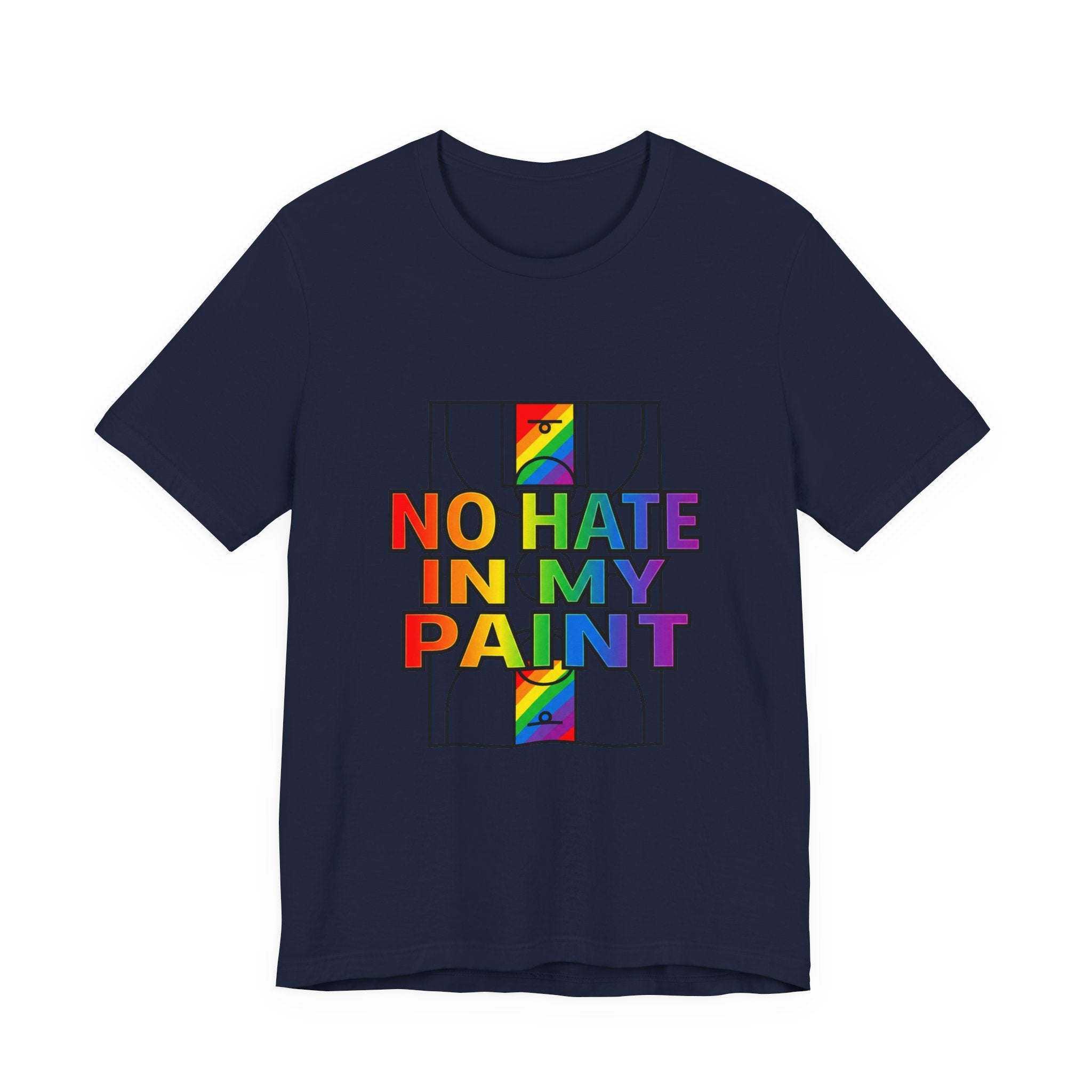 No Hate In My Paint Tee | queer basketball, inclusion, pride protest wear