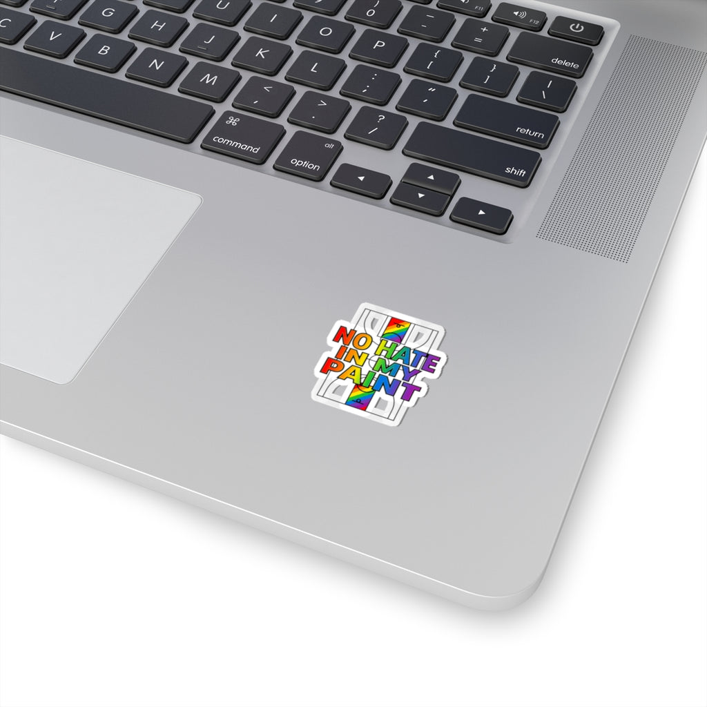 No Hate in My Paint Sticker | queer basketball, pride protest