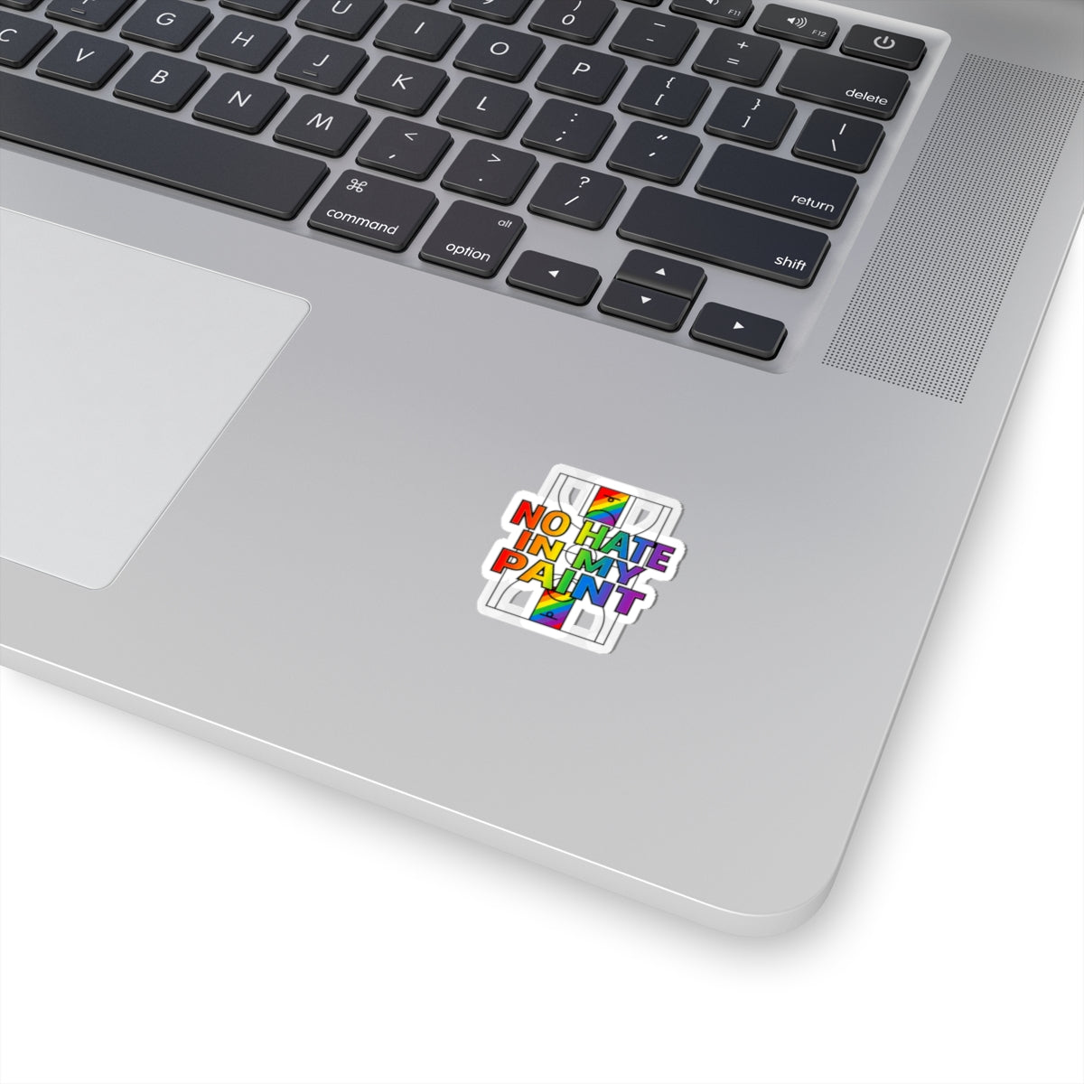 No Hate in My Paint Sticker | queer basketball, pride protest