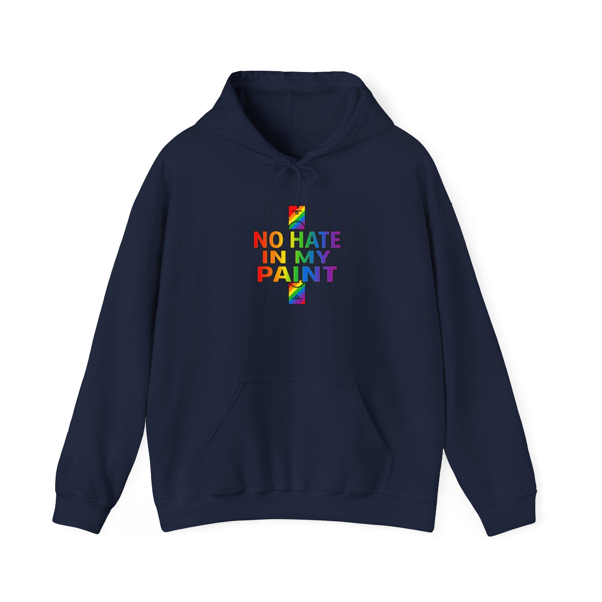 No Hate In My Paint Hoodie | queer basketball, pride ally protest wear