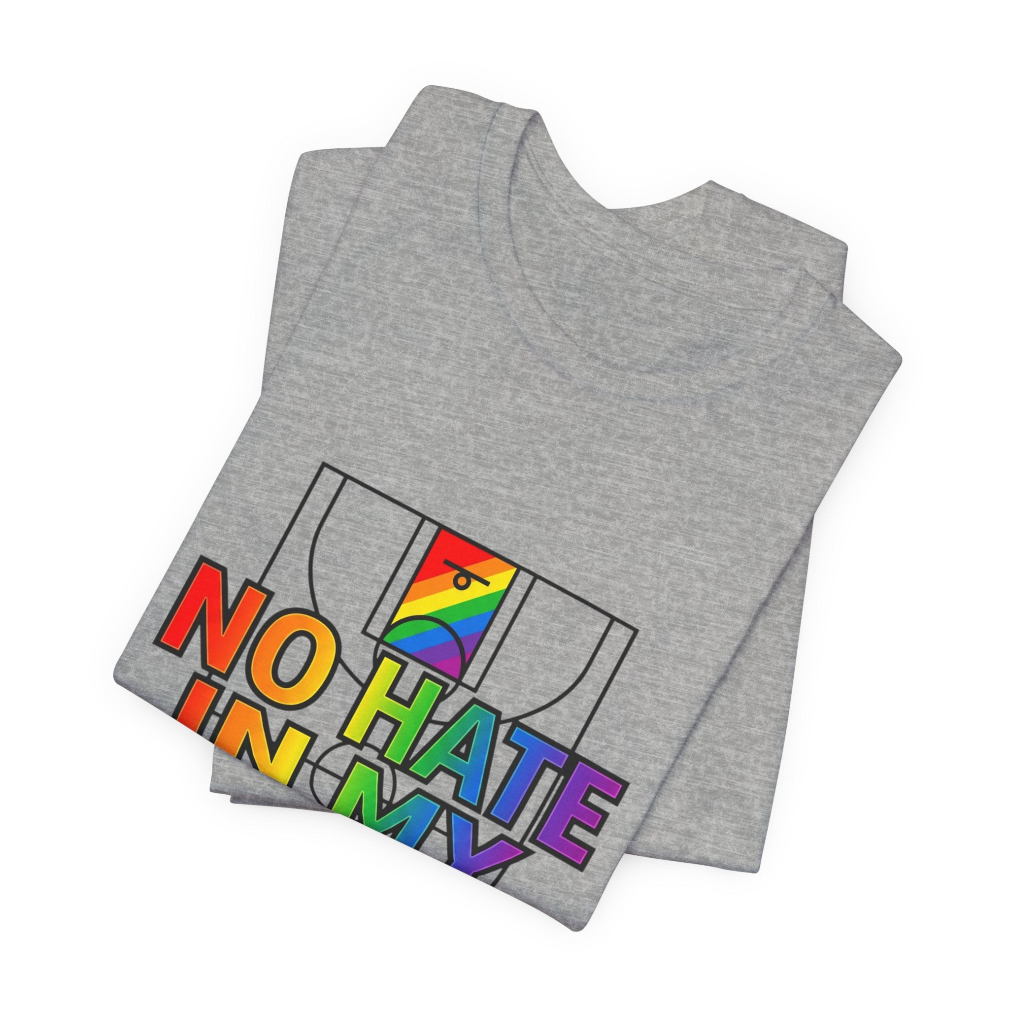 No Hate In My Paint Tee | queer basketball, inclusion, pride protest wear